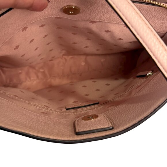 Kate Spade Jackson Leather Pink Triple Compartment Shoulder Bag - Picture 13 of 16